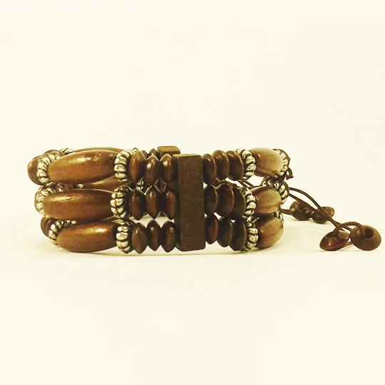 [TIMOTEA] Pulsera Boho Playa Barriletes Horizontales con Separador Vertical Ajuste Manual - Imagen 3